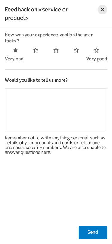 Component: Feedback forms