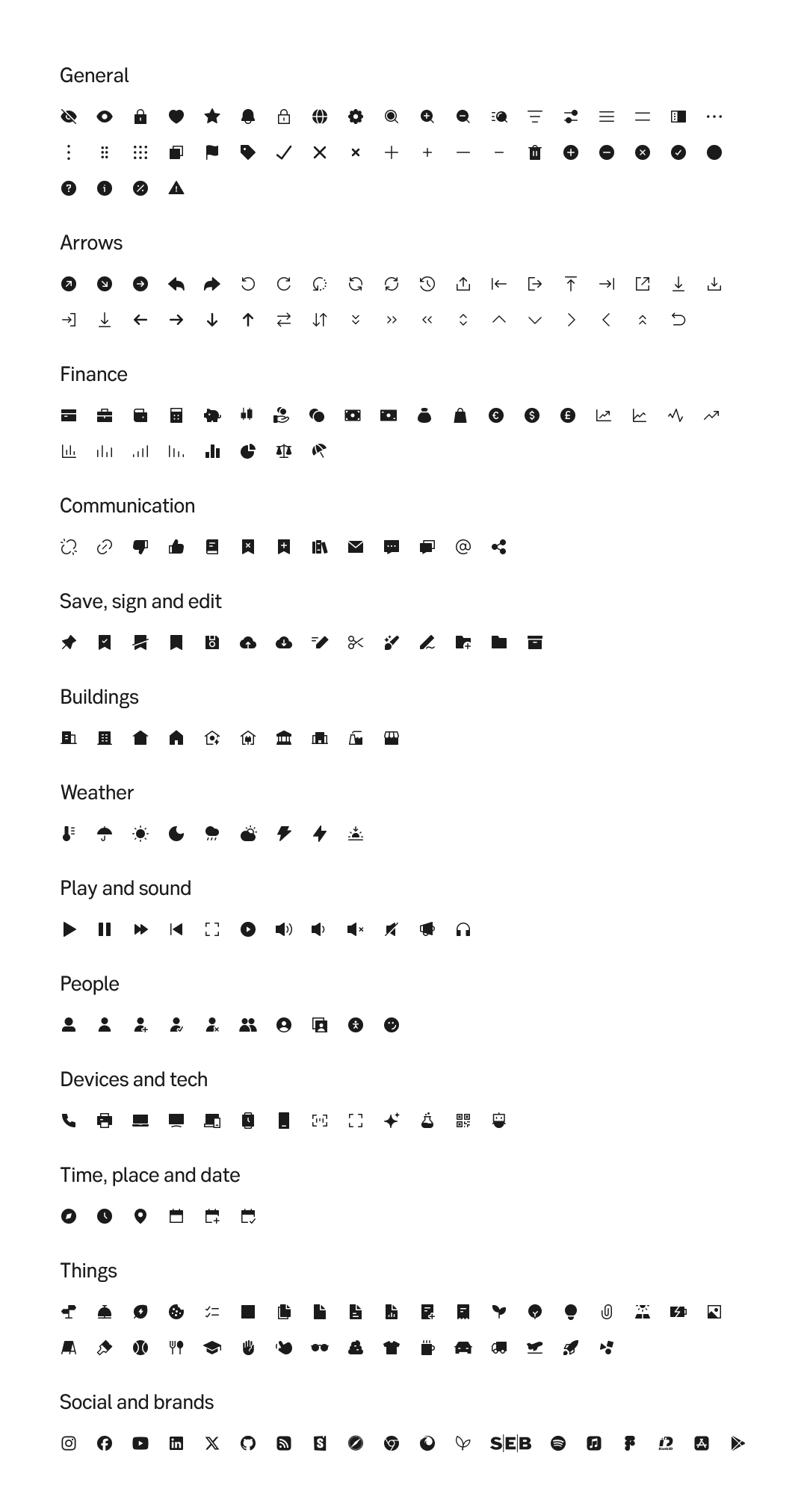 Solid icons