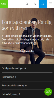 Welcome block - mobile