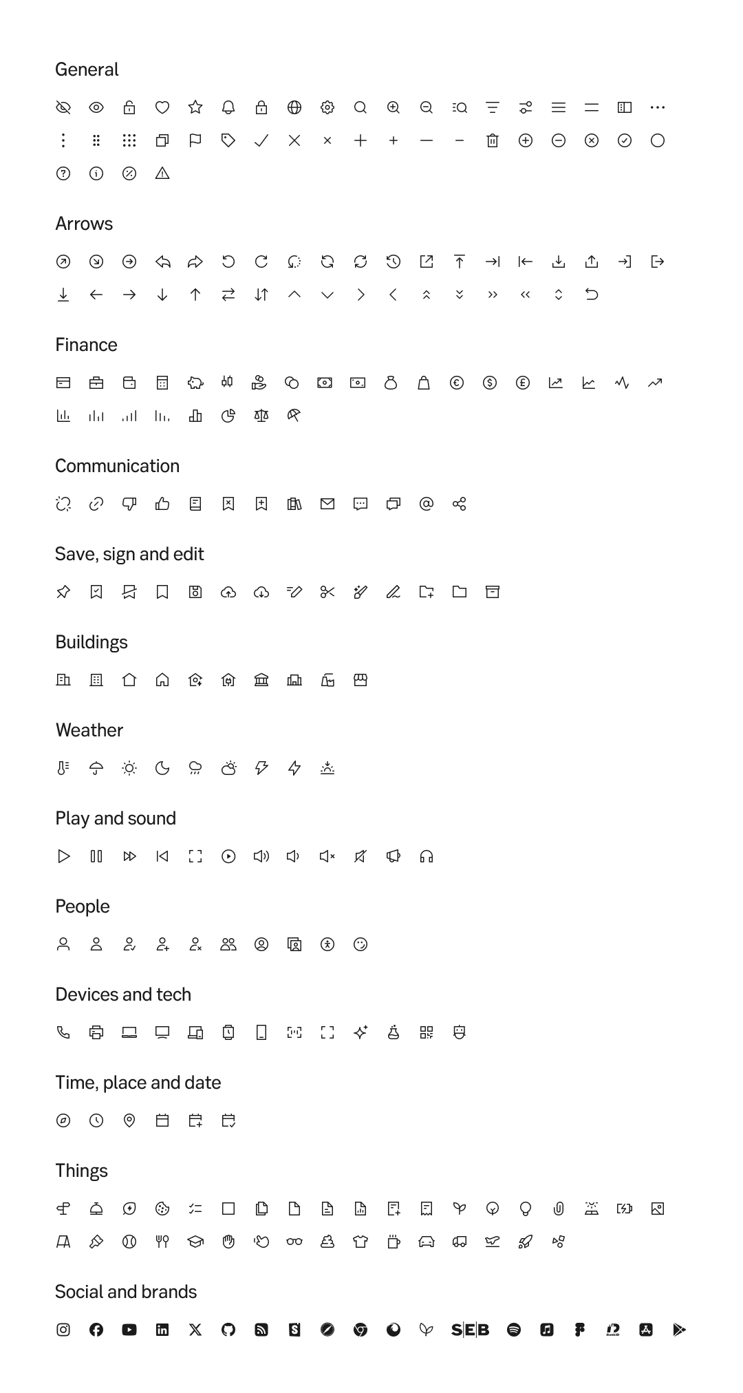 Regular icons