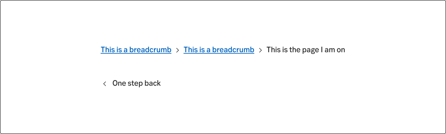 Breadcrumb example