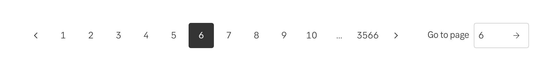 Selected state for pagination